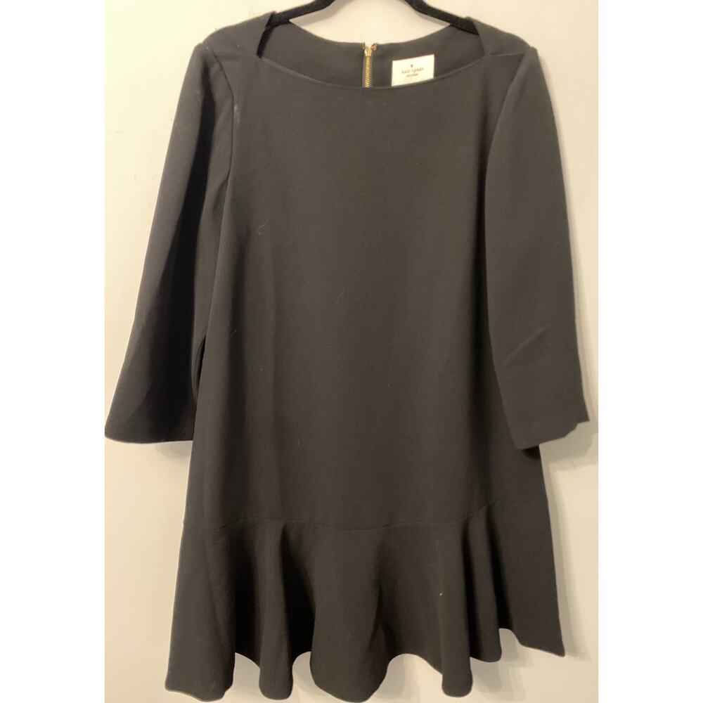 Kate Spade New York Caution To The Wind Crepe Flounce Dress , Womens Size 14